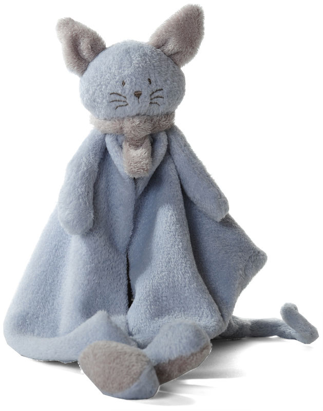  cléo baby comforter cat blue grey 
